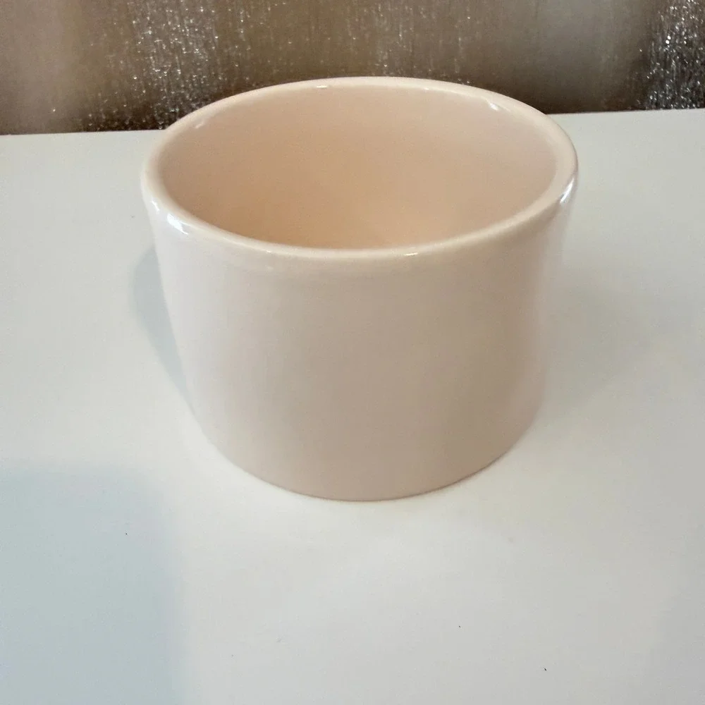 Rae Dunn Salsa Ceramic Bowl Artisan Collection Magenta Cream Black LL Font